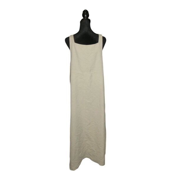 Directives Lyocell Sleeveless Sheath Maxi Dress in Cream with pockets size Large - Picture 2 of 10
